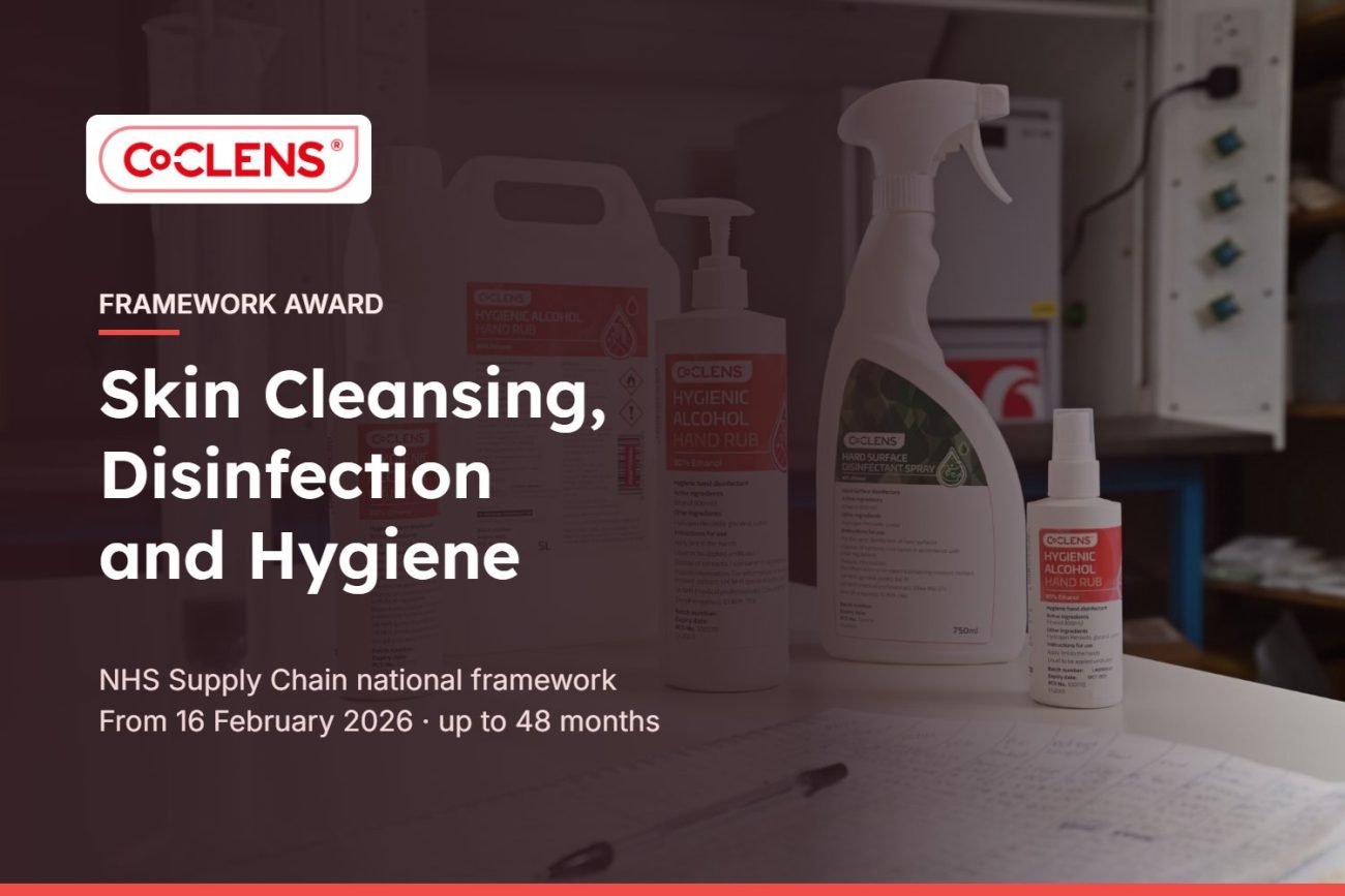 Co-Clens – Skin Cleansing, Disinfection and Hygiene framework award, NHS Supply Chain, from 16 February 2026